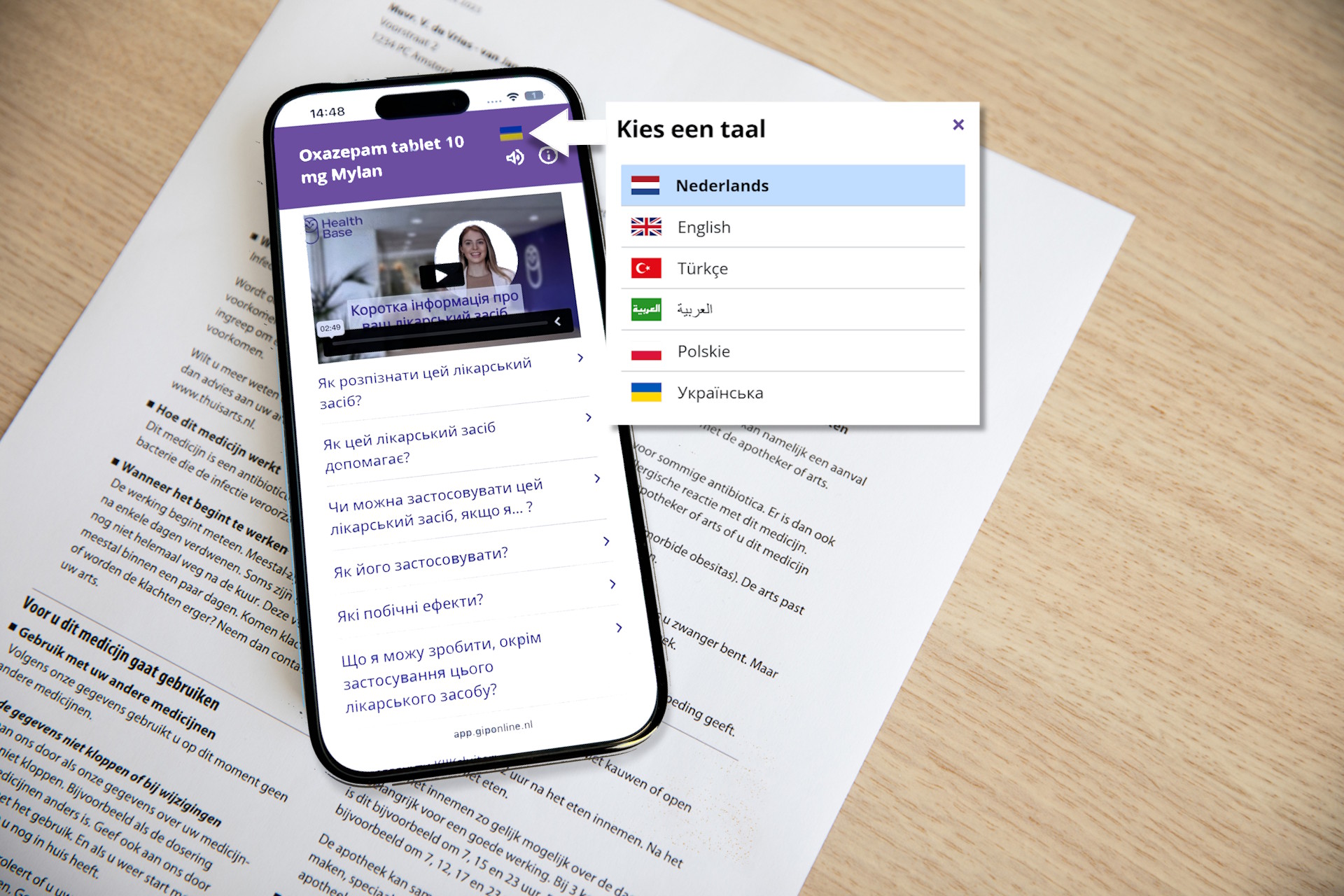 Medicatiebegeleiding in zes talen