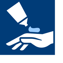 Pictogram voor op de huid