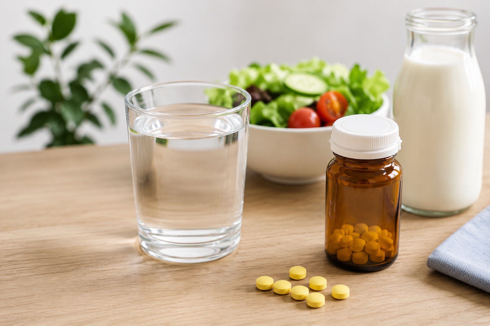 Methotrexaat: inname met zuivel en eten