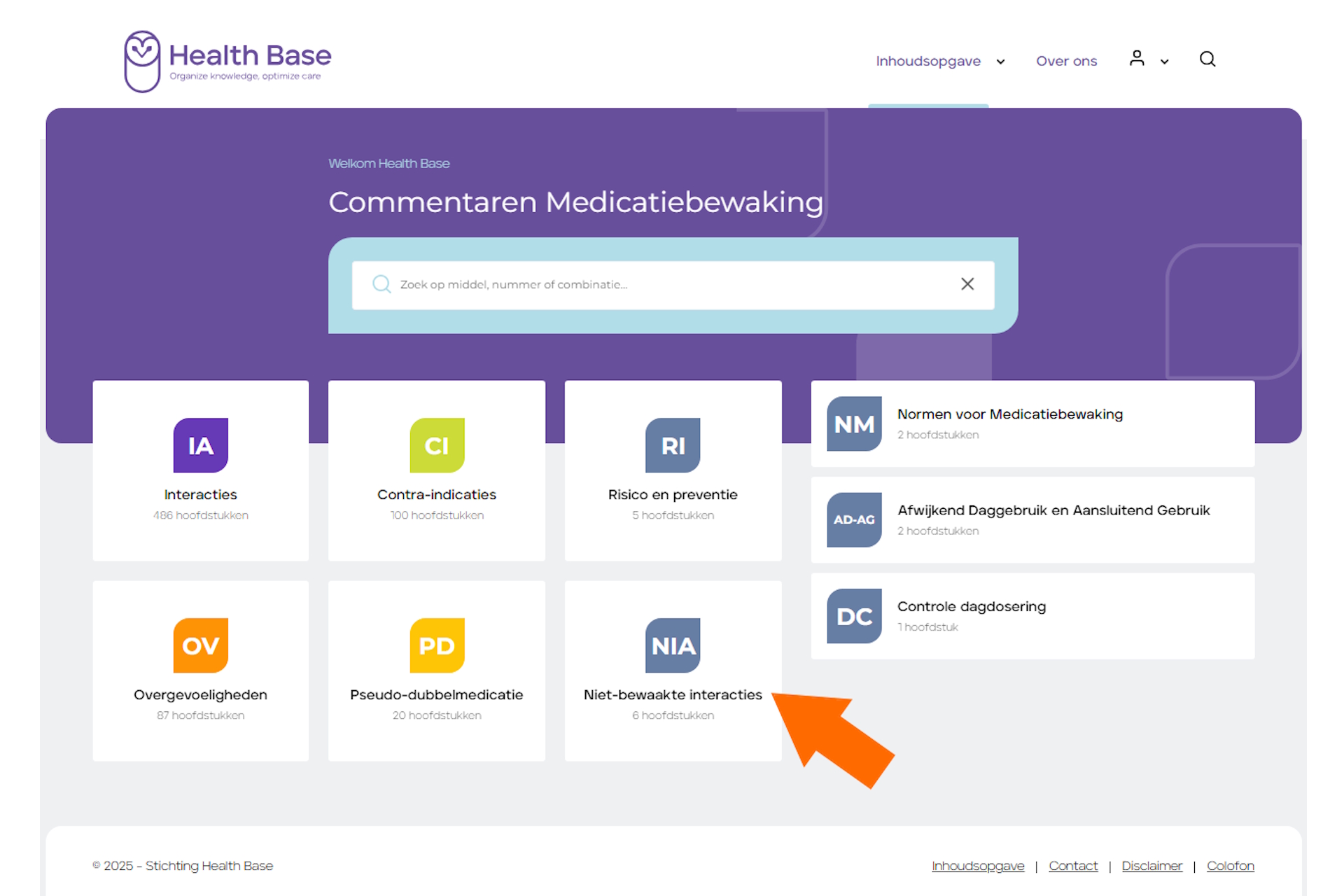Niet-bewaakte combinaties nu op Commentaren Medicatiebewaking Online